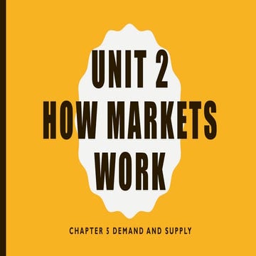 Unit 2  supply and demand f 2019