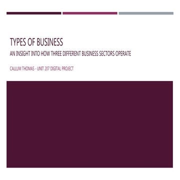 Business Sectors & Types of Sectors