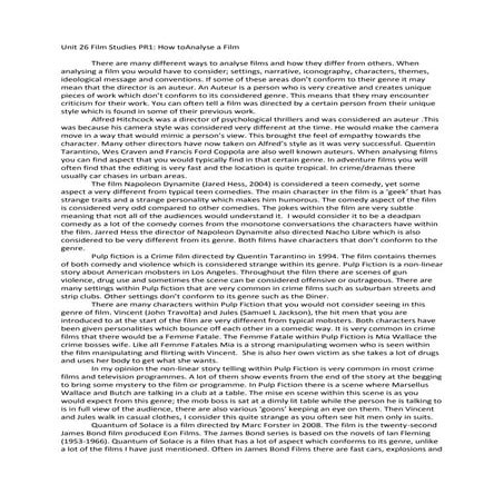 Unit 26 film studies pr1