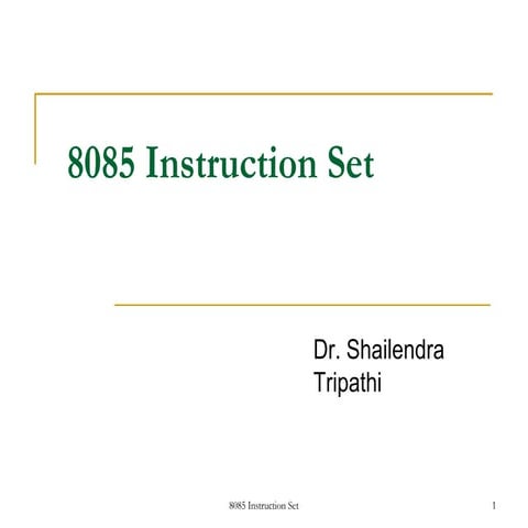 Unit 2        8085   instruction set ppt