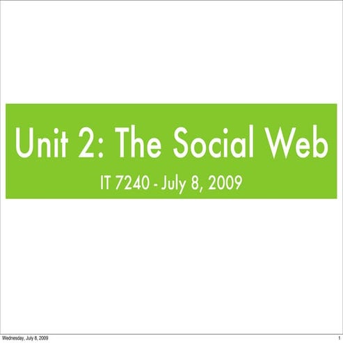 The Social Web