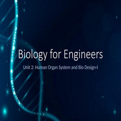 Module 2:- HUMAN ORGAN SYSTEMS AND BIO DESIGNS | PPTX
