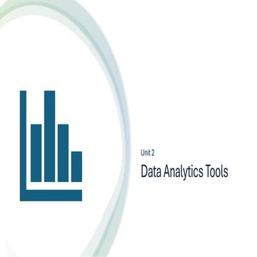 Data Analytics Tools  presentation having different DA tools