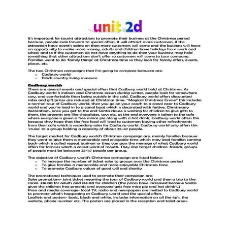 Unit 2d leisure & tourism