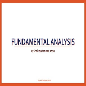 Unit 2 fundamental analysis