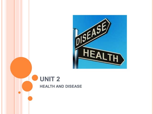 Unit 2 health and disease