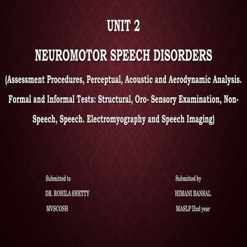 MSD ASSESSMENT MASLP