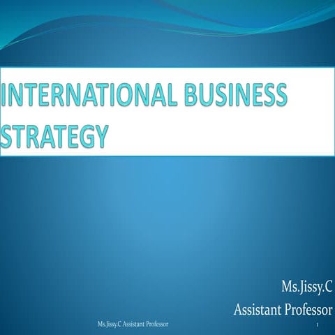 International business  strategy 