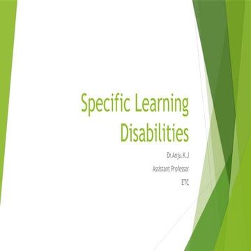 Specific Learning Disability | PPTX