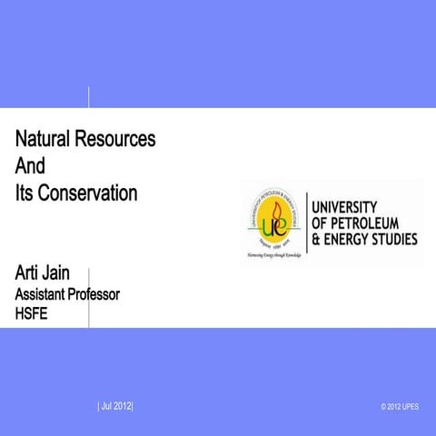 Unit 2 natural resources lecture 3 | PPTX