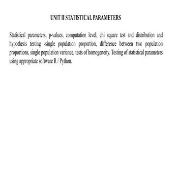 Statistical parameters of bio medical department of power point presentation