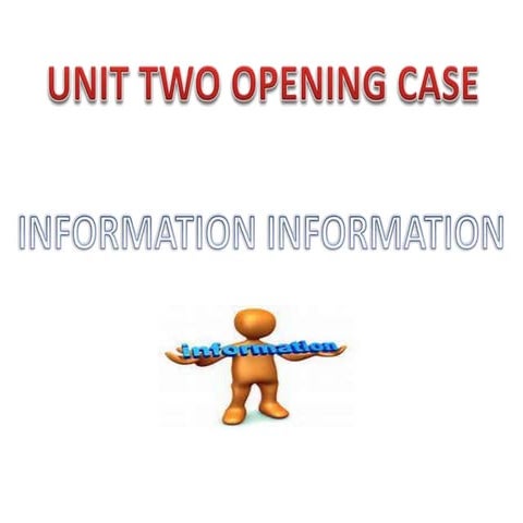 Unit 2 opening case study