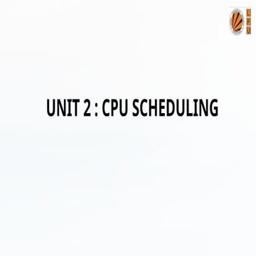 OPERATING SYSTEM PPT ON SCHEDULING AND ALGORITHMS