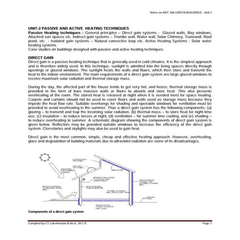 Green Buildings-passive heating techniques
