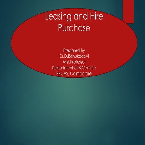 Unit 2 PPT.pptx Hire Purchase, Leasing, Factoring | PPTX
