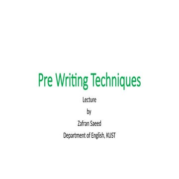 Comprehensive Guide to Pre-Writing and Drafting Techniques for ...