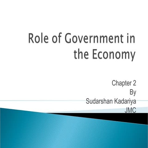 The role of the government in the economy | PPTX
