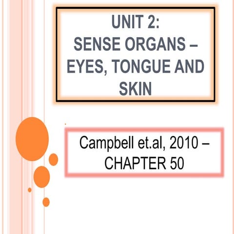 Unit 2 sense organs eyes skin and tongue(1)