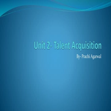 Unit 2 talent management