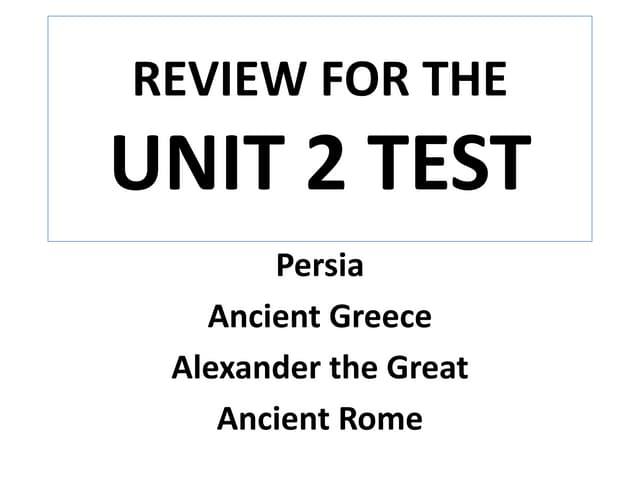 Unit 2 Test Review Ppt Unit 2 Test Review Ppt