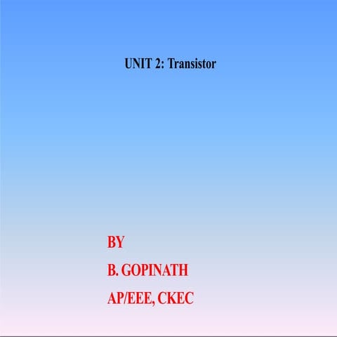 Unit 2 (Transistor - Trans - resistor).pptx