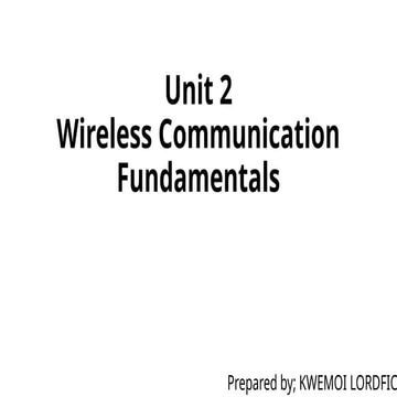 Comprehensive Fundamentals of Wireless Communication Systems and ...