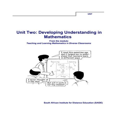 Ace Maths Unit Two: Developing Understanding in Mathematics (word)