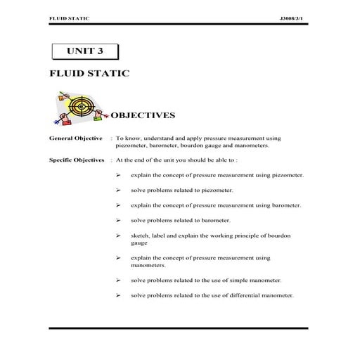 Unit 3 Fluid Static