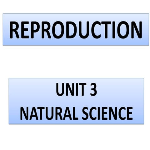 Unit 3. REPRODUCTION