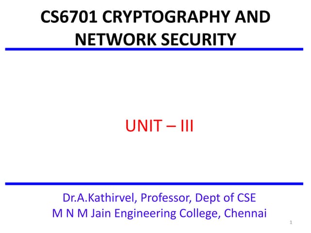 CS6701 CRYPTOGRAPHY AND NETWORK SECURITY