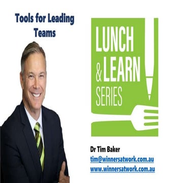Tools for Leading Teams