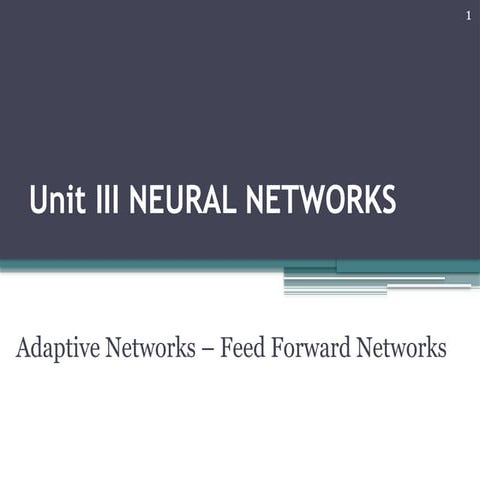 UNIT 3 - Neural networks feed forward n/w