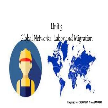 Unit 3: Global Networks: Labor and Migration