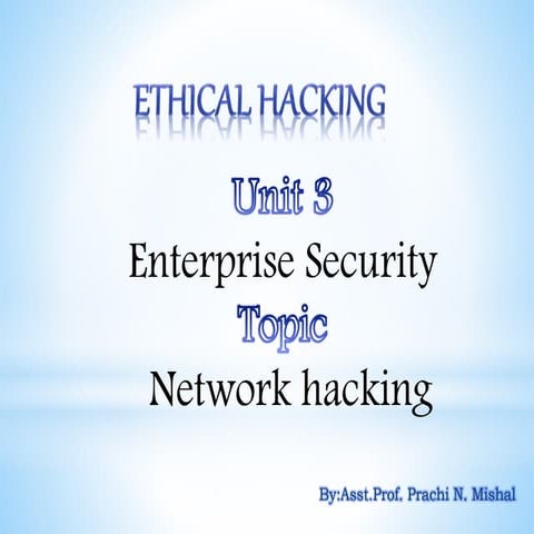 Unit 3:Enterprise Security