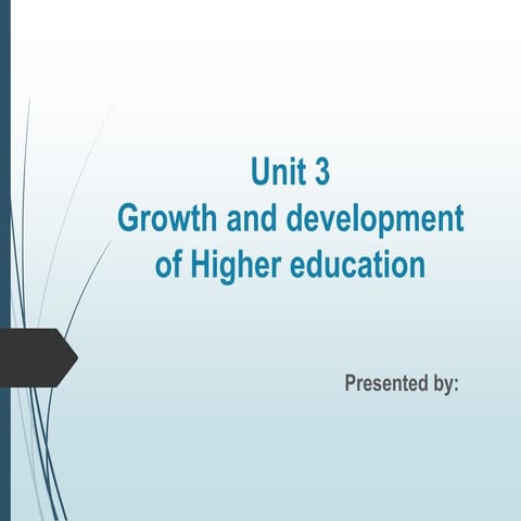 Unit 3, HIGHER EDUCATION CODE 8625