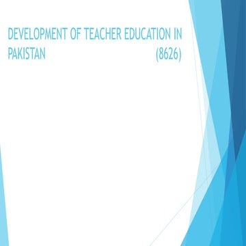 Development of Teacher Education in Pakistan-Unit 03- 8626