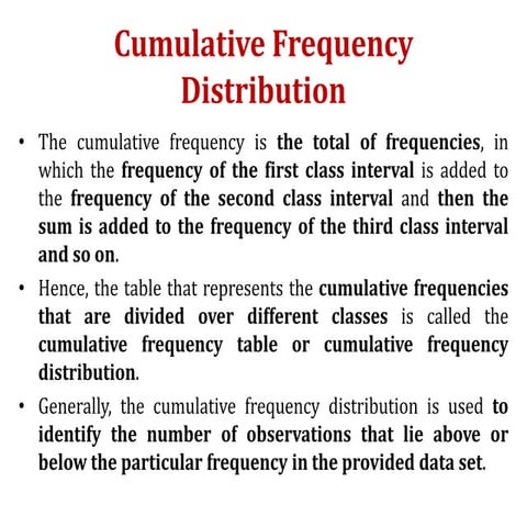Cumulative frequency | PPTX