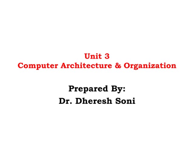 computer architecture and organisation