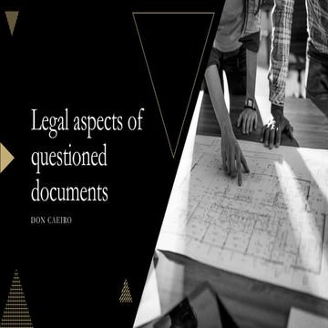 Legal Aspects of Questioned Documents