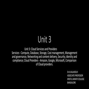 cloud services and providers