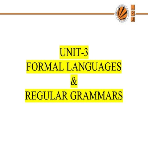 Formal Languages and regular langugaes IN FLAG