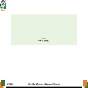 Unit 3. Fundamentals of Quantum Mechanics.pptx