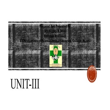 BP701T. INSTRUMENTAL METHODS OF ANALYSIS UNIT-III