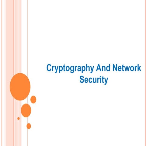 Cyber security Unit 3  Cryptography and Network security