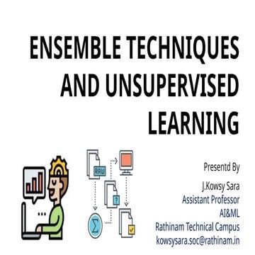 UNIT Ill  ENSEMBLE TECHNIQUES AND UNSUPERVISED LEARNING