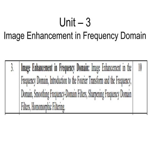 Sharpening using frequency Domain Filter | PPT