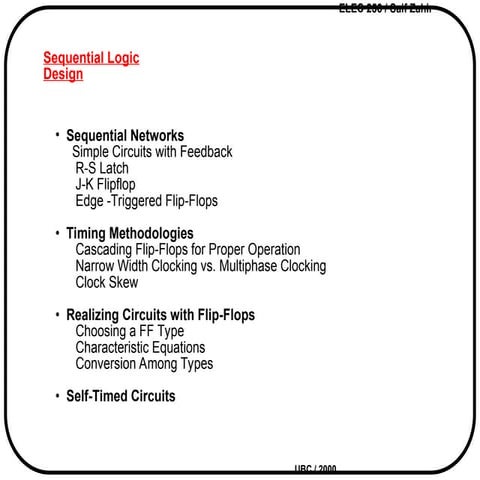 Comprehensive Guide to Sequential Logic Design and Flip-Flops | PPT