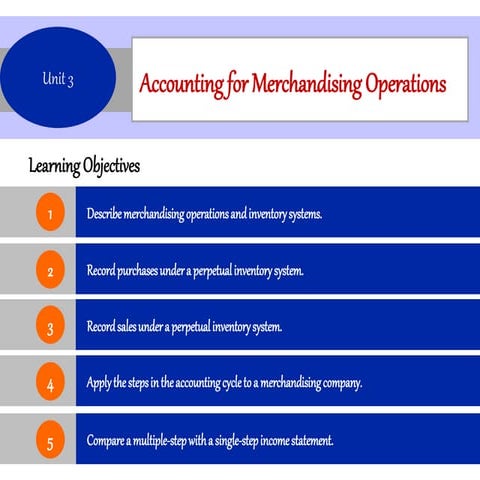 Merchandising Operations and the Multiple-Step Income Statement | PPTX