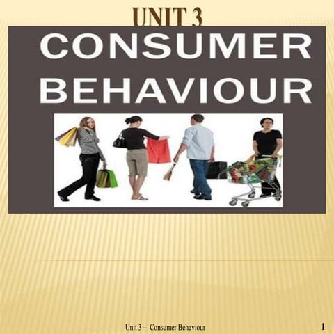 Unit 3 consumer behaviour | PPT