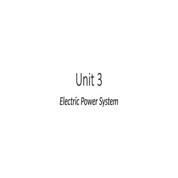 Unit 3 - Electric Power System.pptx - Tài liệu Tiếng Anh chuyên ngành ...